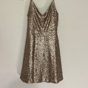 Tobi Gold Sequin Dress